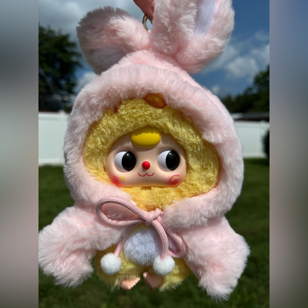 🐣 BABY THREE NOT A WARRIOR chicken/bunny plush NIB bb3 pendant blind box
